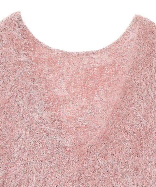 AMERICAN HOLIC 選べる丈２サイズ前後２ｗａｙシャギーベスト Pink