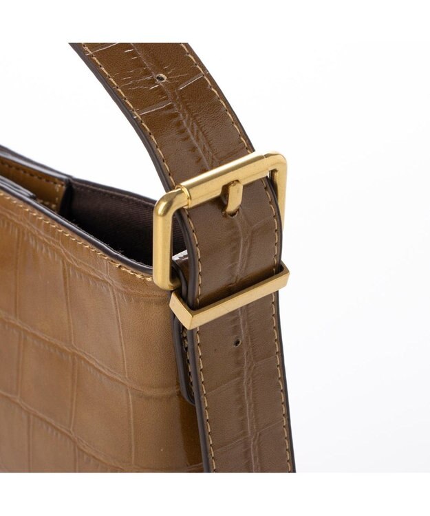 UNBILLION カシュカシュ cachechche / クロコ型押し2wayミニショルダー ブラウン