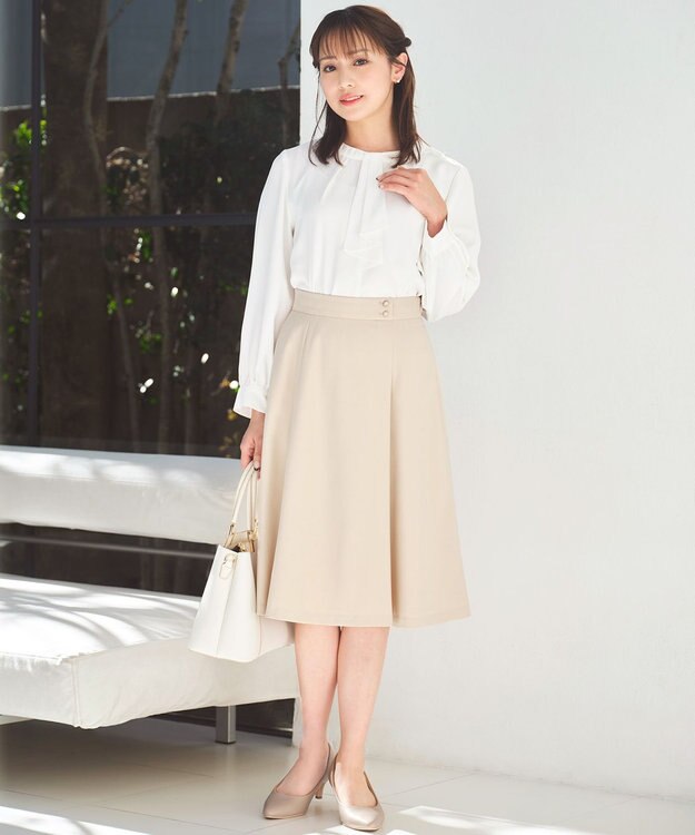 ANY SIS S 【低身長企画】ライトドビー スカート ベージュ