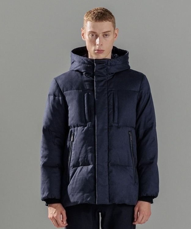 JOSEPH HOMME コマスエード　ダウンコート ネイビー系