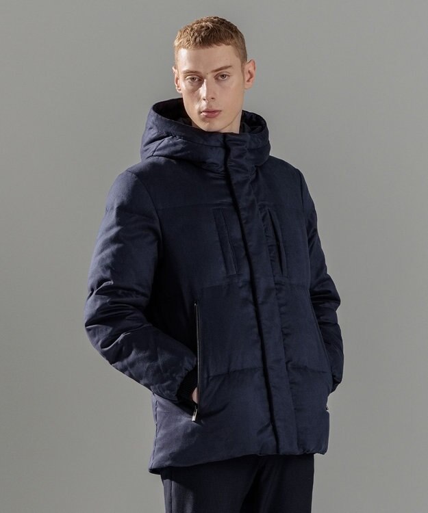 JOSEPH HOMME コマスエード　ダウンコート ネイビー系