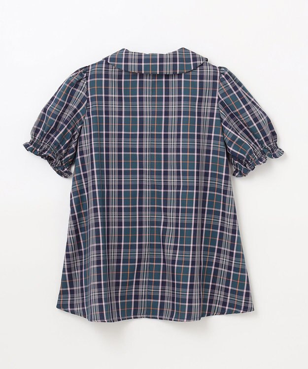 組曲 KIDS 【150-160cm】ブリティッシュ ブラウス グリーン系3