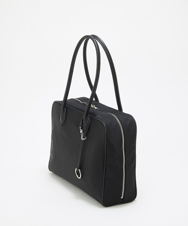 TOPKAPI 【Breath TOPKAPI】PRIM プリム ナイロン ラウンドスクエア ボストン トートバッグ チャーム付き　A4 / 軽量 ブラック