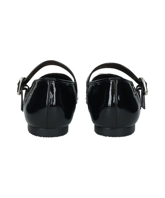 Bridget Birkin 【Bridget Birkin】モチーフパーツメリージェーンレインパンプス ブラックエナメル