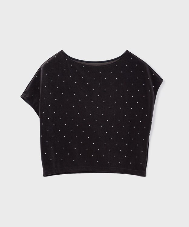 GRACE CONTINENTAL ベロアルーズカットトップ グレー