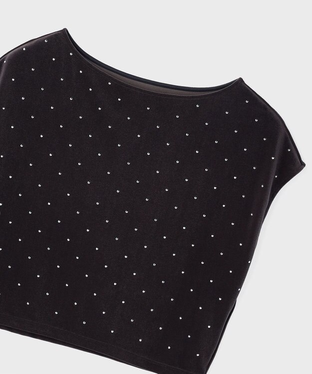 GRACE CONTINENTAL ベロアルーズカットトップ グレー