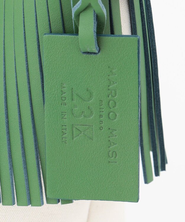 23区 【STORY7月号掲載】MARCO MASI レザーキャンバスコンビ ショルダーバッグ パイングリーン系