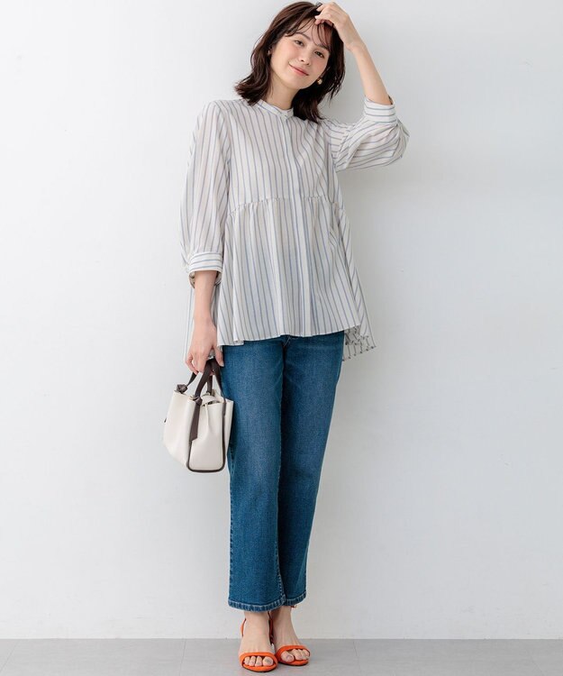 組曲 ミッドデニム パンツ ユーズドブルー系