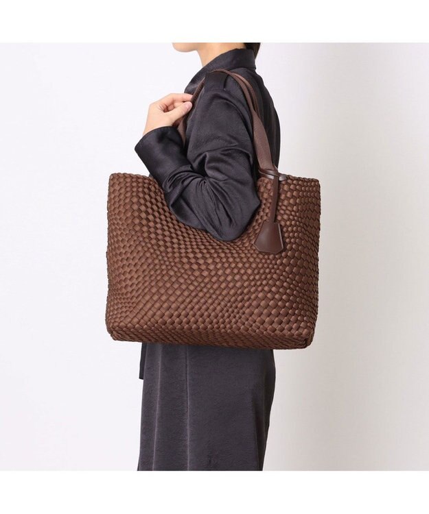 UNBILLION カシュカシュ cachecache / ネオプレーンメッシュビッグトートバッグ ブラウン