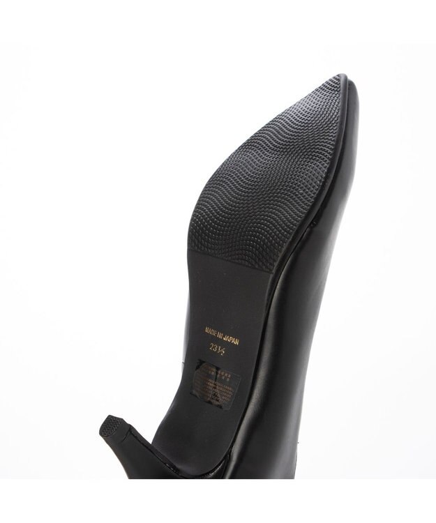 MODE ET JACOMO <carino>【レイン対応】ポインテッドトゥ パッド付きヒールパンプス ブラック