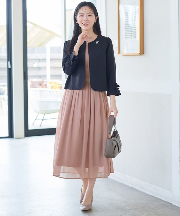 Tiaclasse 【新色追加】シフォンワンピース ピンク