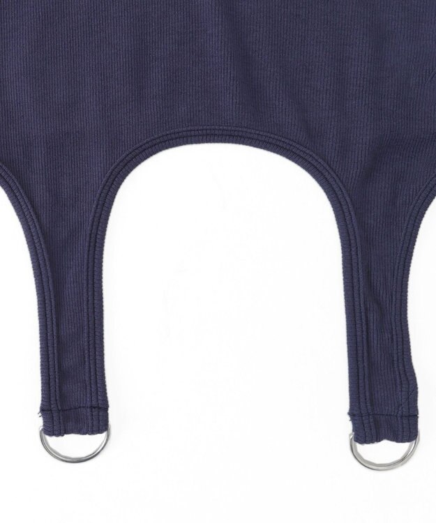 WEGO ナンバリングガーターリブトップス ネイビー