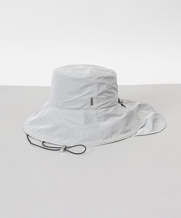 AURORA 【 Beaurance （ビューランス）】サマーシールドタレ付きはっ水クロッシェハット ライトグレー