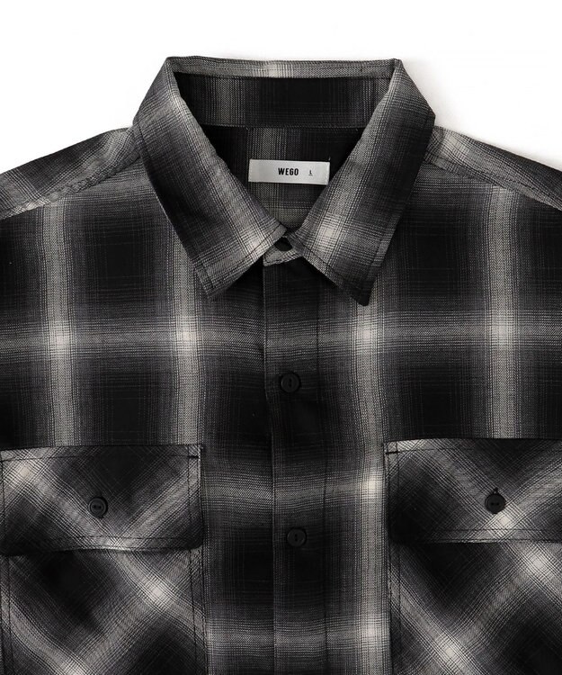 WEGO 【ユニセックス着用ITEM/SMLサイズ展開】オンブレチェックシャツ（LS） 柄1