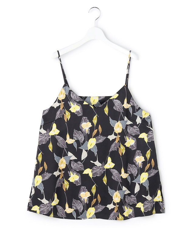 23区 【先行予約】カラーリリープリント キャミソールブラウス ブラック系