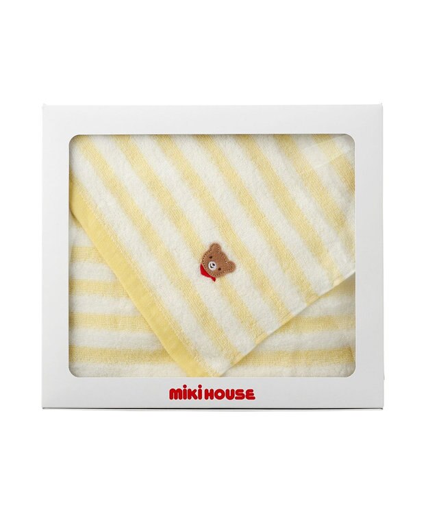 MIKI HOUSE HOT BISCUITS 【ミキハウス】 バスタオル【BOX付き】 黄
