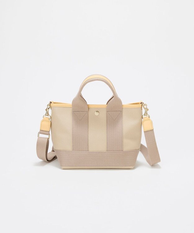 TOPKAPI 【Breath TOPKAPI】【26SS新色】SCOTCH GRAIN スコッチグレイン ネオレザー ミニ トートバッグ SS（ショルダー付き） ライトベージュ