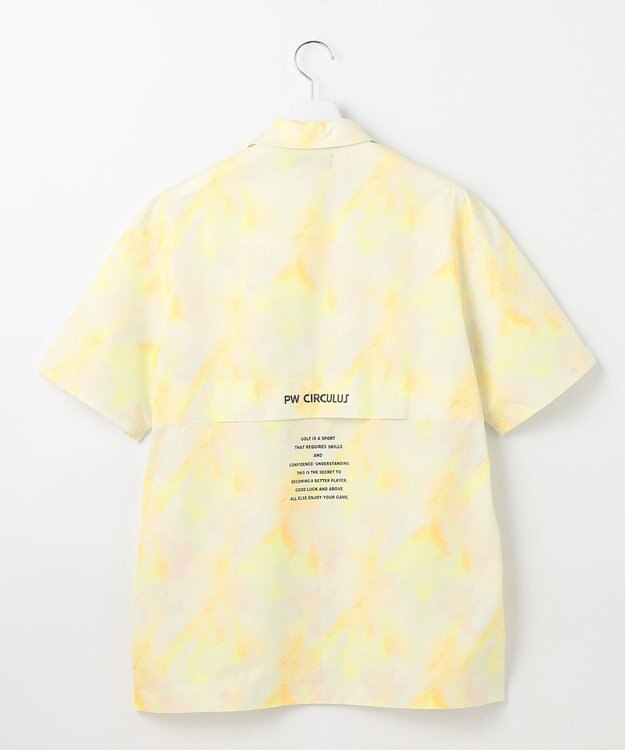 PW CIRCULUS 【MEN】タイダイ柄 メッシュポケットシャツ ゴルフ イエロー系5