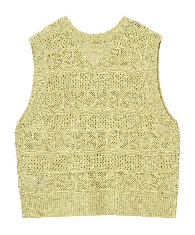 AMERICAN HOLIC 【前後2WAY】レース編みニットベスト Pistachio