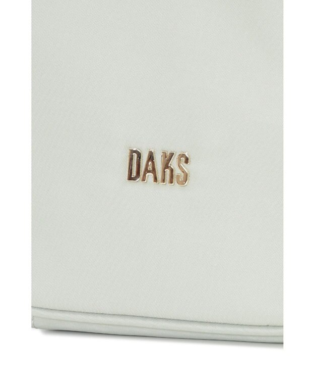 DAKS ナイロン×牛革 ハウスチェック 縦型ショルダーバッグ シーグラス