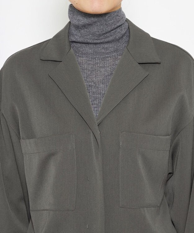 uncrave 【UNISEXあり】ギャバジン シャツ（uncrave WHITE） スレート