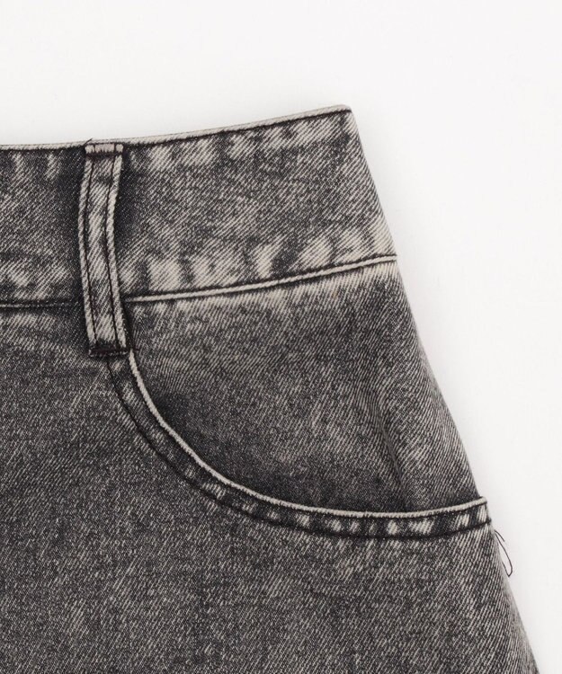 WEGO レースアップハートポケットデニムスカパン デニムブラックソノタ