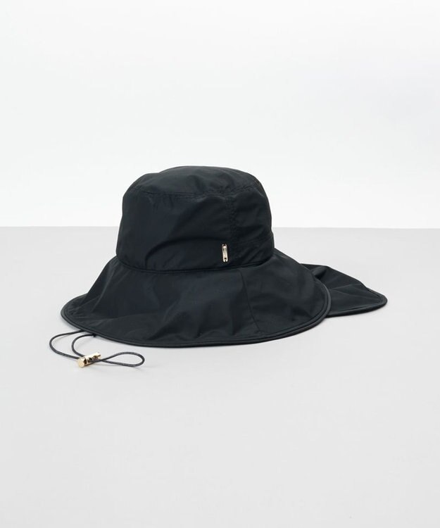 AURORA 【 Beaurance （ビューランス）】サマーシールドタレ付きはっ水クロッシェハット ブラック