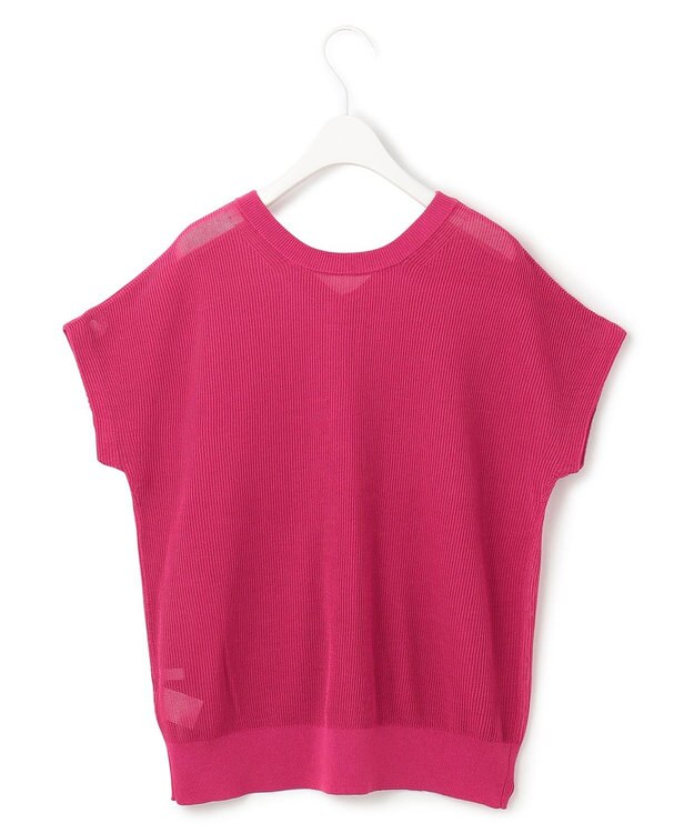 ICB L 【洗える】コンパクトコイル 3wayサマーニット フューシャ系