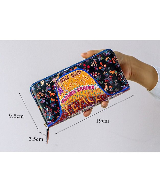 tsumori chisato CARRY ガーデンゴルフクラブ ラウンドファスナー長財布 ブラック