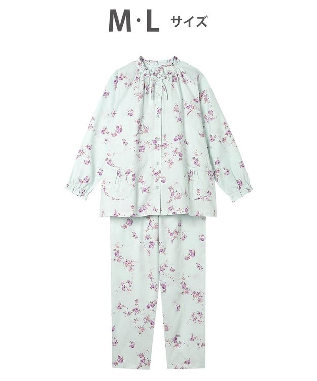 WACOAL ワコール_リラックス＆スリープ パジャマ 長袖 長ズボン 綿100%(本体) レディース KDX510 /ワコール メロン