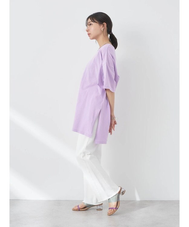 earth music&ecology バックスリットねじりチュニックＴ Pink