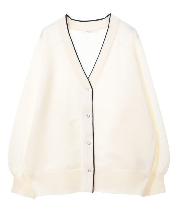 Green Parks スポンディッシュＶネックカーディガン Ivory