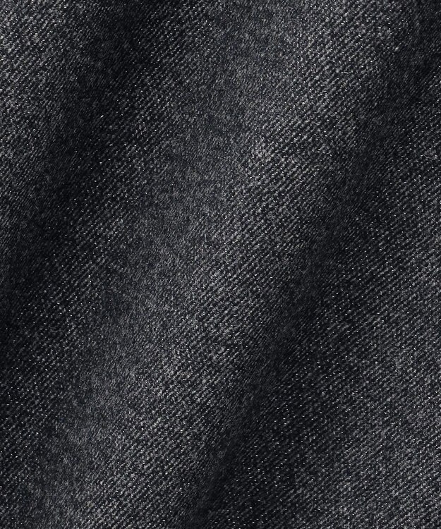 23区 S ラメミックスツイード Vネックワンピース チャコール系