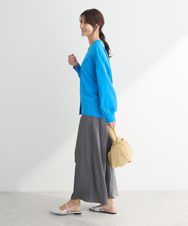 Green Parks スポンディッシュＶネックカーディガン Blue