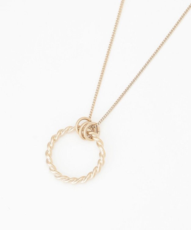 J.PRESS LADIES ツイストサークル ワントップ ネックレス ゴールド系
