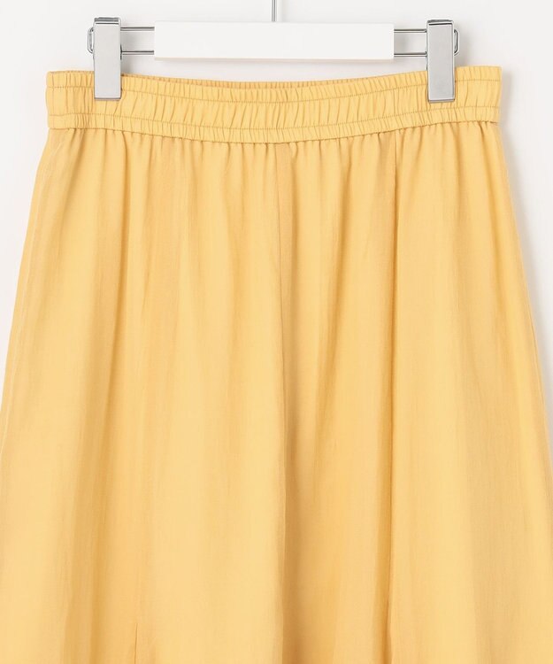 UNFILO 【イージーケア】コットンシフォンスカート ライトイエロー系