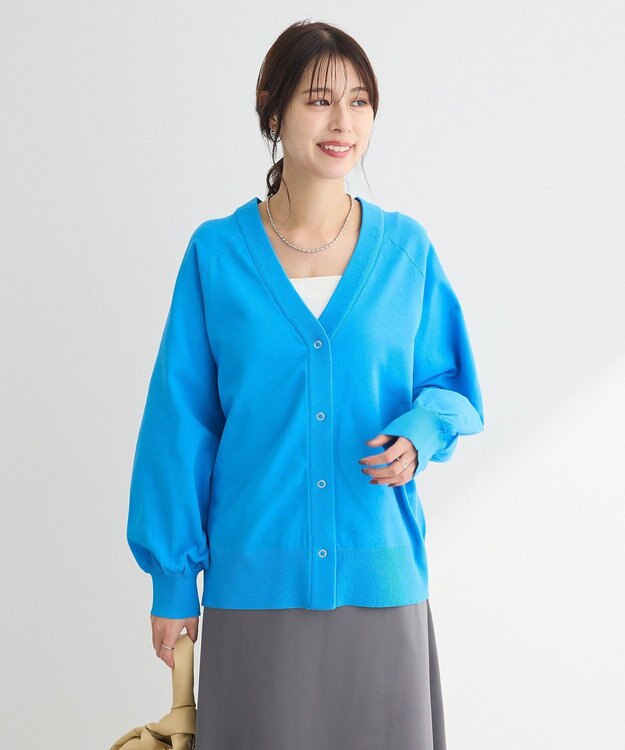 Green Parks スポンディッシュＶネックカーディガン Blue