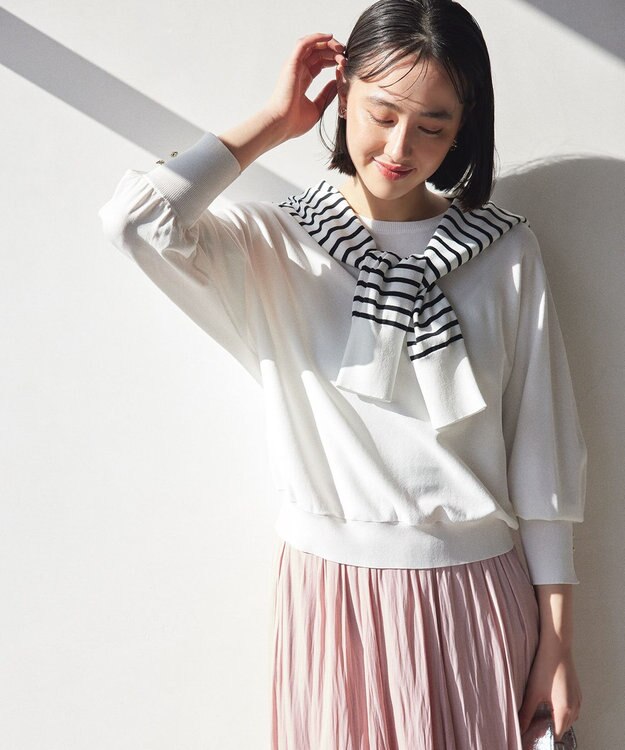 組曲 S フラワーメタルドルマン ニット アイボリー系