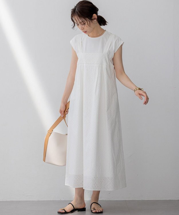 組曲 エンブロイダリーサック ワンピース アイボリー系