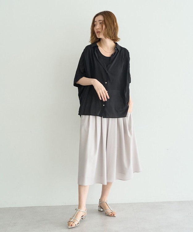 YECCA VECCA 【UVカット】ガウチョパンツ Light Gray