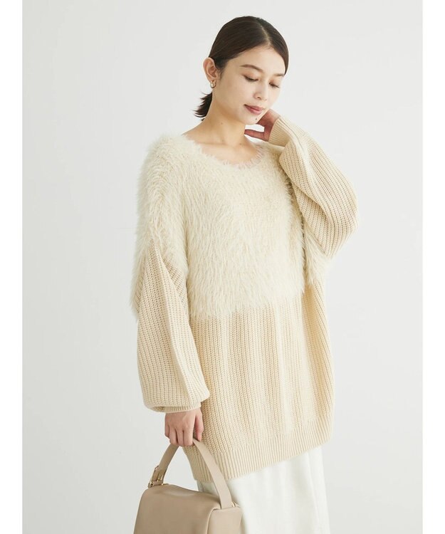 Green Parks ・Ｐｅｔｉｔ　Ｆｌｅｕｒ　シャギーキリカエニット Ivory