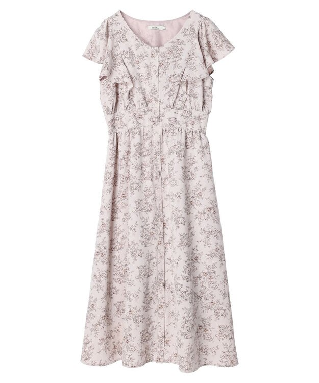 earth music&ecology フラワーフレアワンピース Ivory