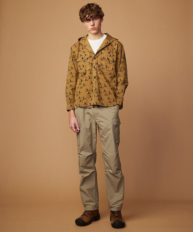 JOSEPH ABBOUD MOUNTAIN 【CREA掲載・テーム ヤルヴィモチーフ・サスティナブル】ビオグレース天竺ｘリップストップTシャツ ホワイト系