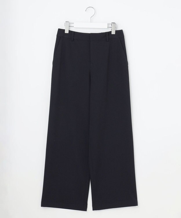J.PRESS LADIES L 【定番人気・セットアップ対応】T/R アルガンシルク ストレート パンツ ダークネイビー系