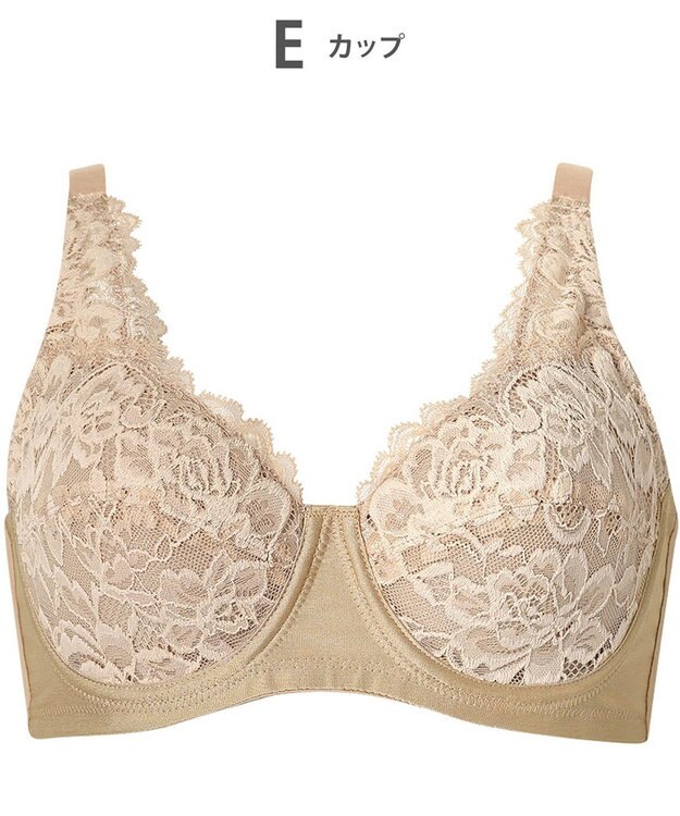 Wing ブラジャー ワイヤーが痛くなりにくい 綿混(カップ肌側・バック) フルカップブラ NB2704 ウイング／ワコール ベージュ