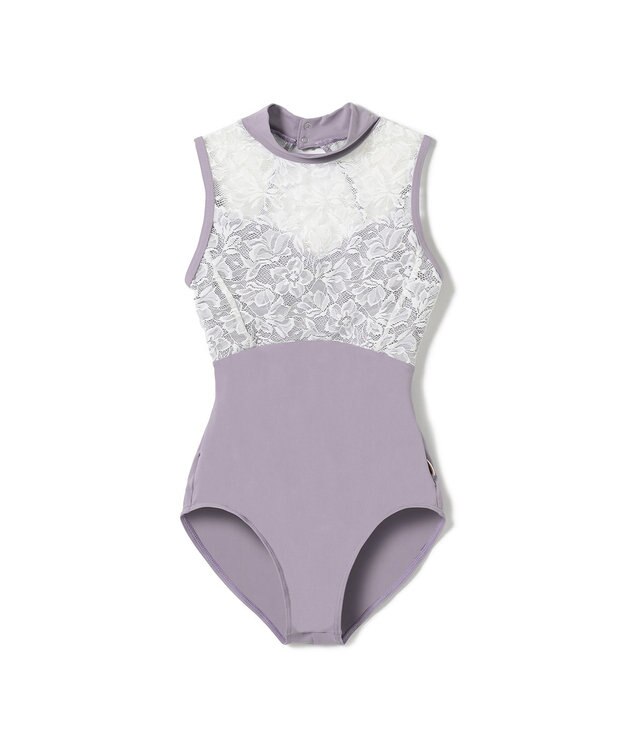 Chacott ◎【Nela ライン】ハイネックレオタード モーブ