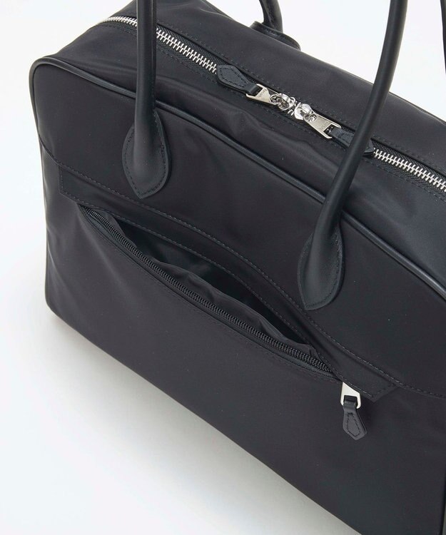 TOPKAPI 【Breath TOPKAPI】PRIM プリム ナイロン ラウンドスクエア ボストン トートバッグ チャーム付き　A4 / 軽量 ブラック