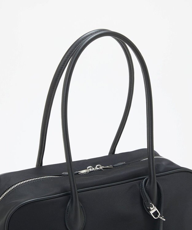 TOPKAPI 【Breath TOPKAPI】PRIM プリム ナイロン ラウンドスクエア ボストン トートバッグ チャーム付き　A4 / 軽量 ブラック