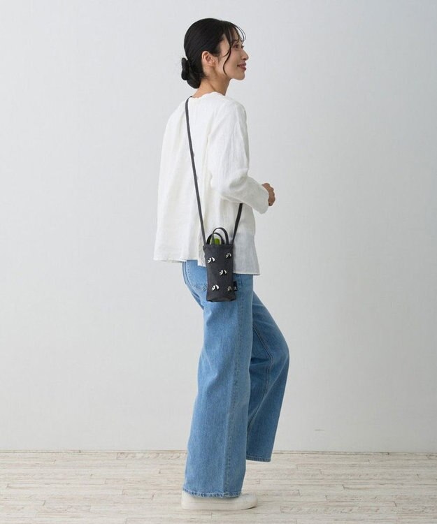 ROOTOTE 1279【スマホショルダー】CJ.ベビールー.パンダ.リサイクルコットン-A 01：グレー