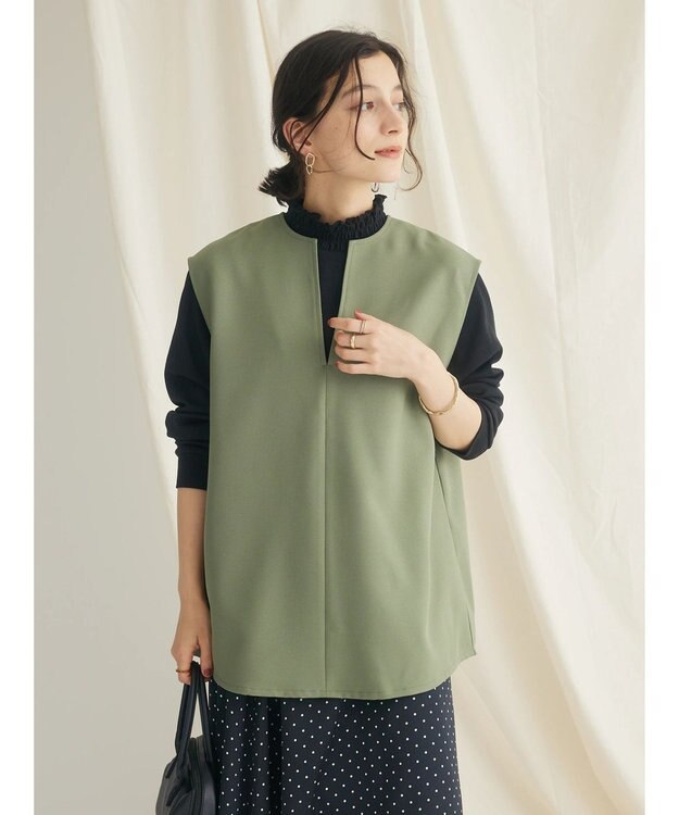 CRAFT STANDARD BOUTIQUE 【イージーケア】Ｖネックベスト Khaki